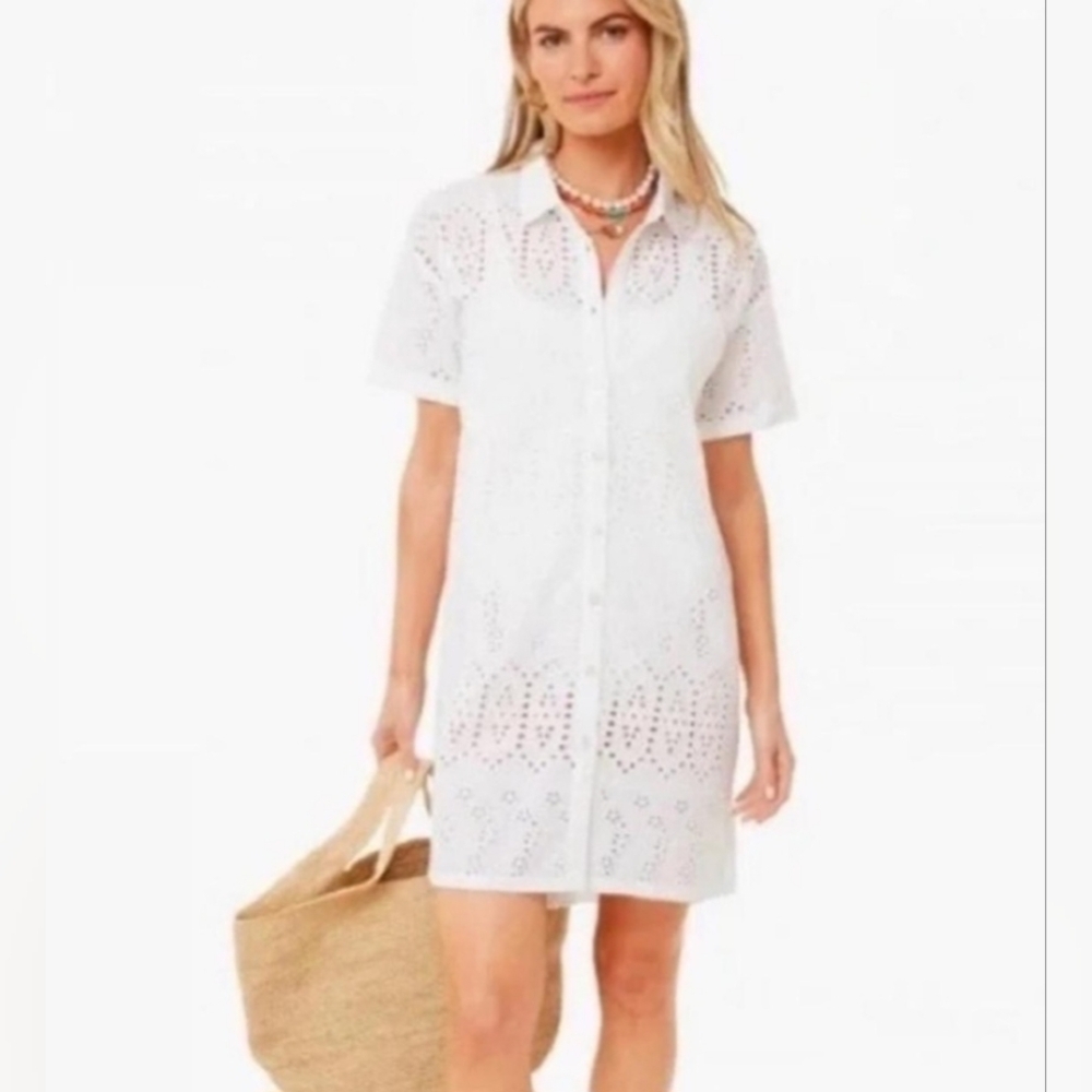 Tuckernuck White Eyelet Shirt Dress